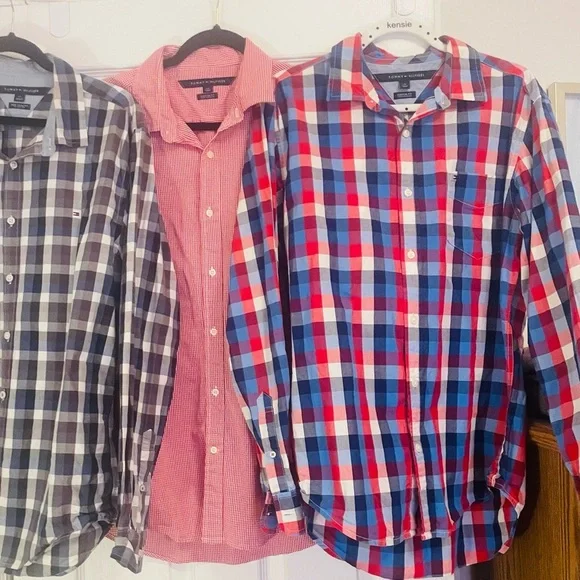 Men's Checkered Tommy Hilfiger Button Downs (Lot of 3) - Picture 1 of 7